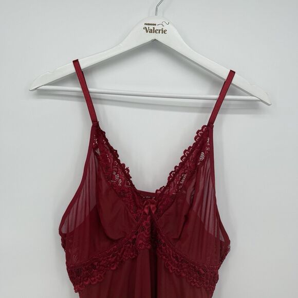 Unbranded Red Sheer Lace Lingerie Babydoll Dress Size 2X - Picture 2 of 10